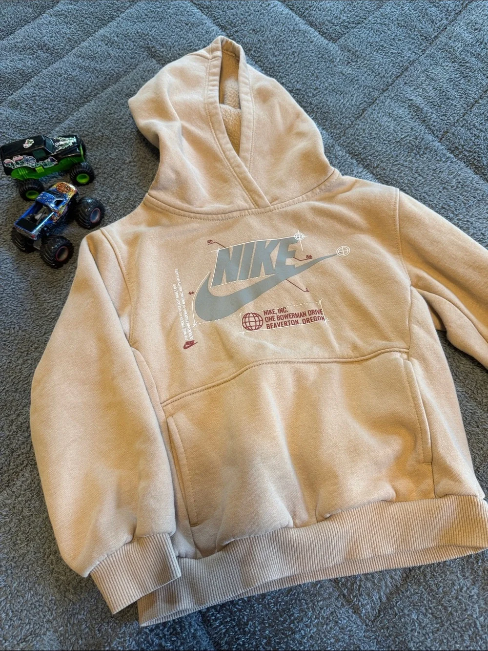 Nike Kids Tan Hoodie NIKE Logo